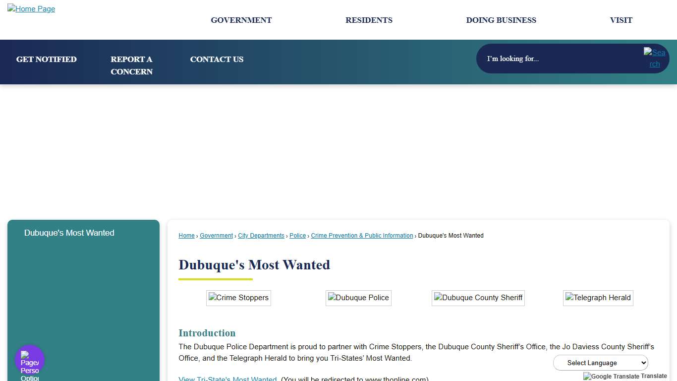 Dubuque's Most Wanted | Dubuque, IA - Official Website